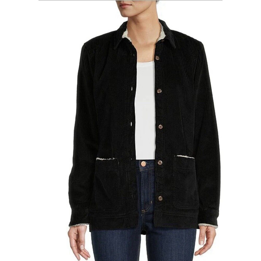 NWT LL Bean Size S Comfort Corduroy Relaxed Shacket Sherpa Lined Cozy Fall